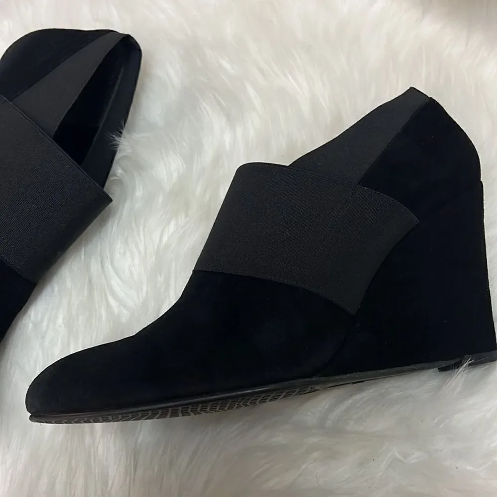 Stuart Weitzman black suede wedge shoes size 10 B33‎ - Picture 4 of 12